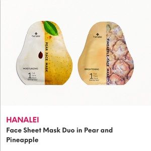 HANALEI Face Sheet Mask Duo in Pear and Pineapple